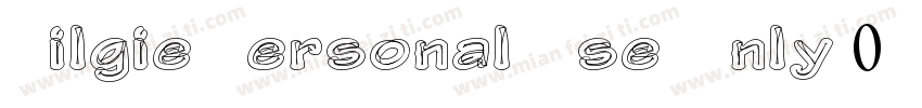 Bilgie Personal Use Only 0 Sample字体转换